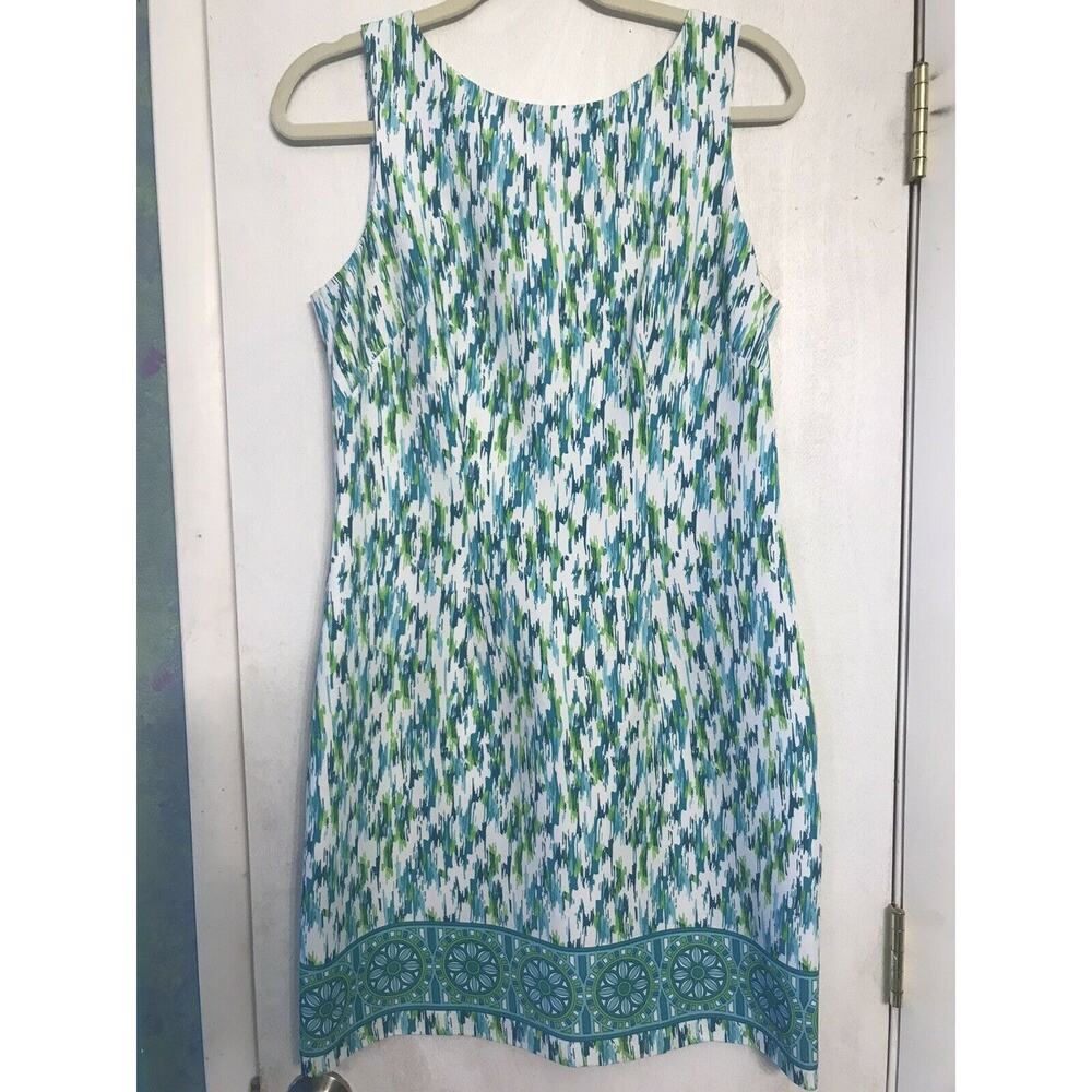 PERCEPTIONS Petites Multi-Color Sleeveless Polyester Blend Dress Sz 10P